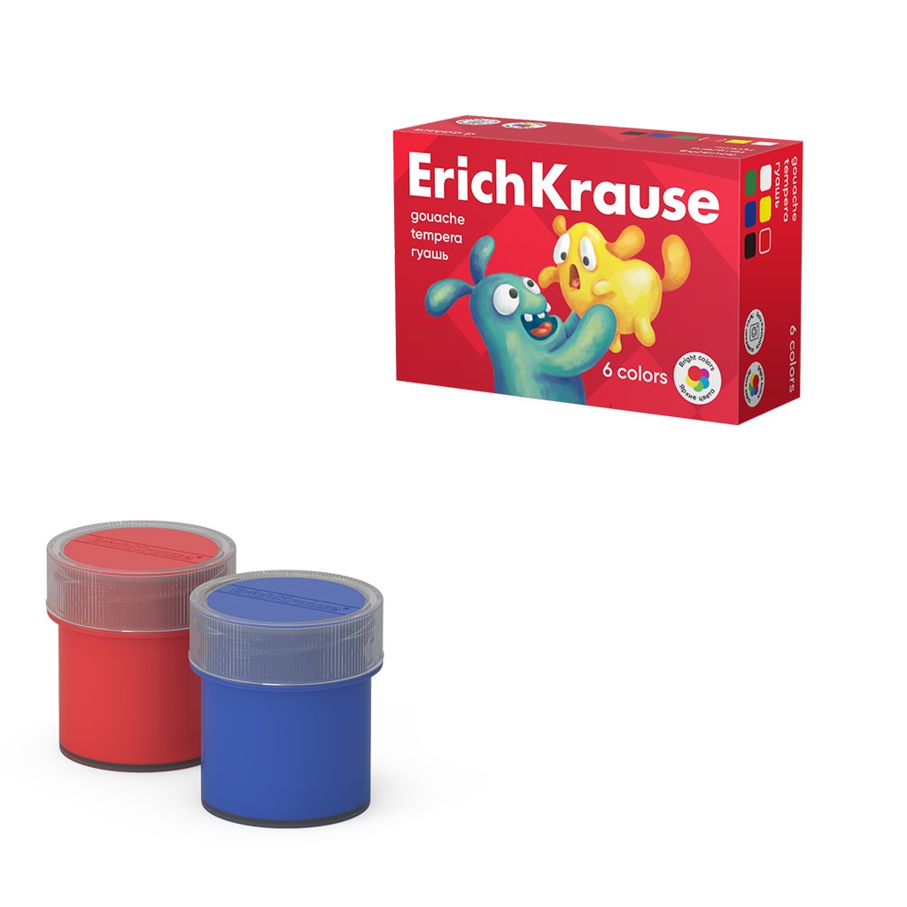 Гуашь Erich Krause 6х20 мл 319₽