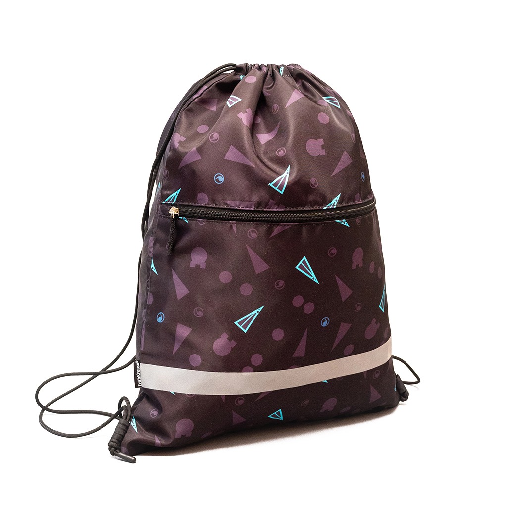 Мешок для обуви Erich Krause Black Style с карманом на молнии 500x410 мм 1399₽