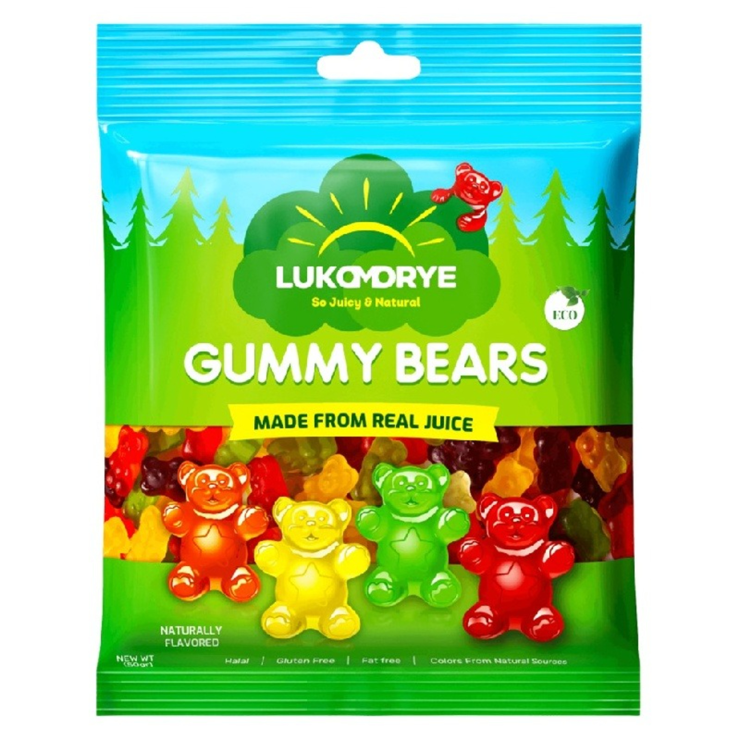 Мармелад Лукоморье жевательный Gummy bears 50 г 72₽