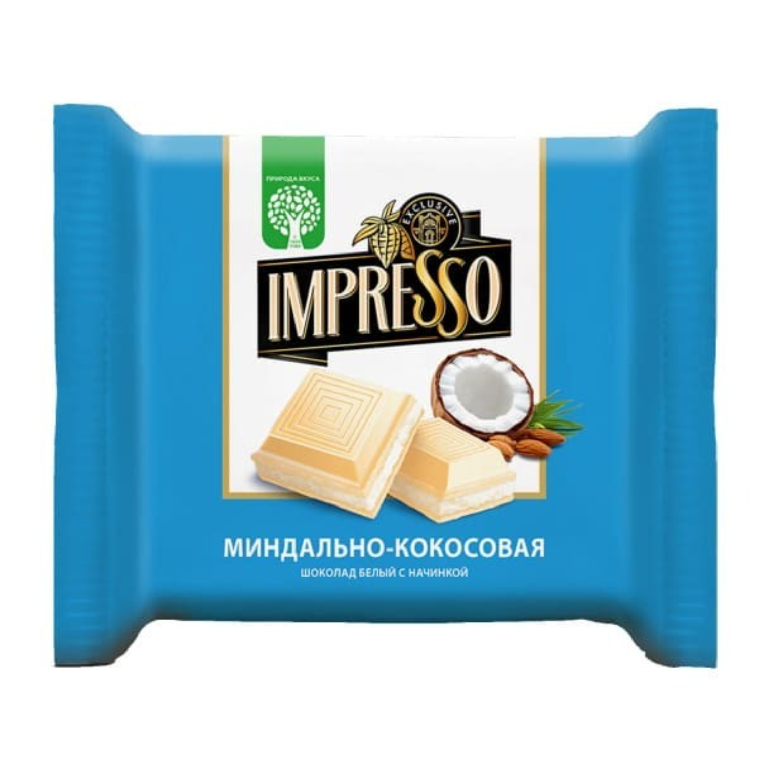 Шоколад Impresso белый миндаль-кокос 75 г