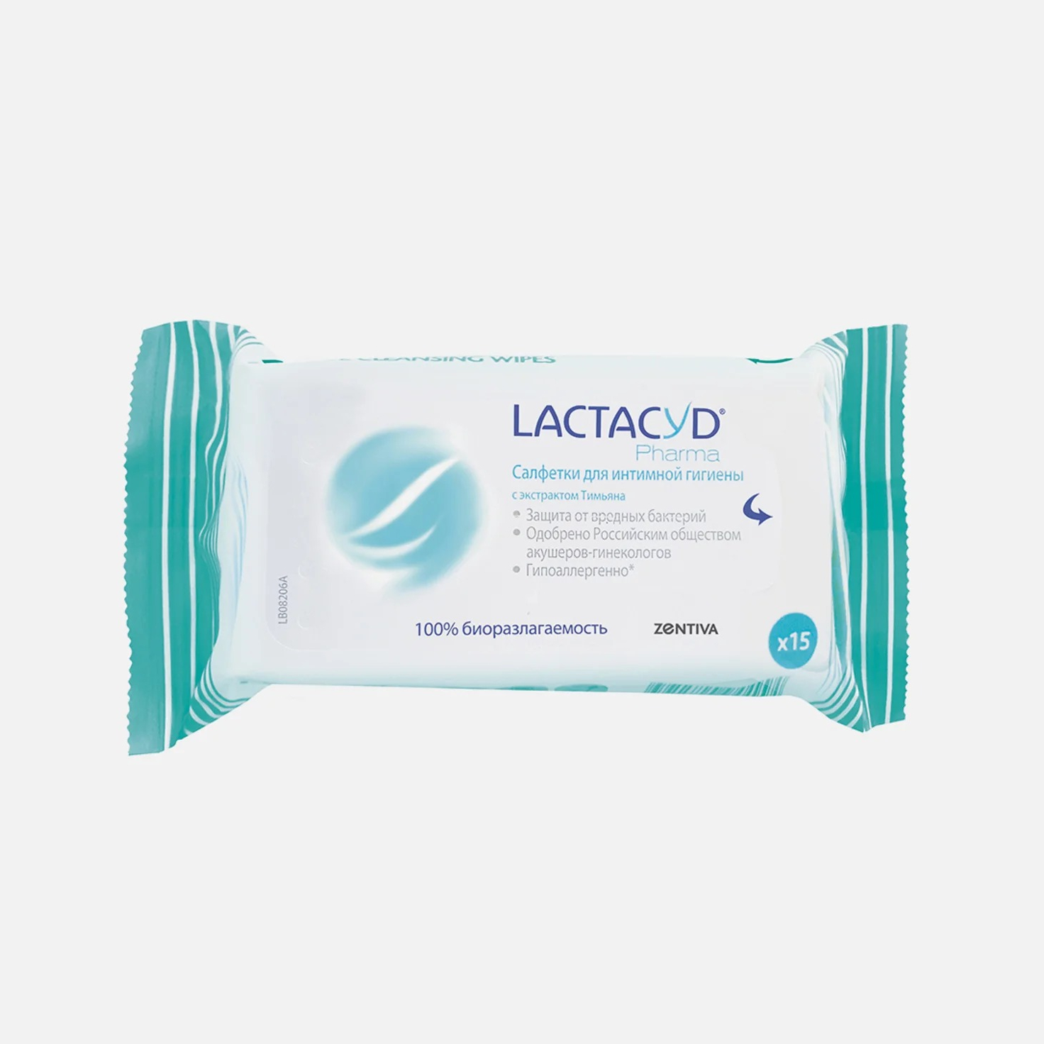 Салфетки для интимной гигиены Лактацид с экстрактом тимьяна 15 шт