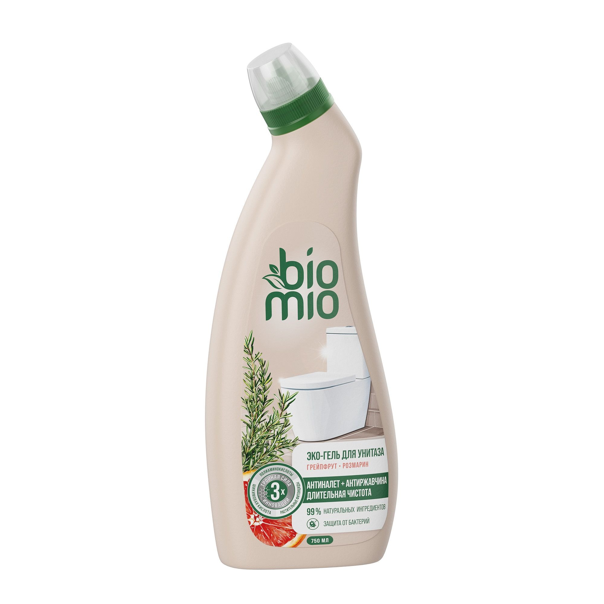 Эко-гель BioMio для очищения унитаза 750 мл 339₽