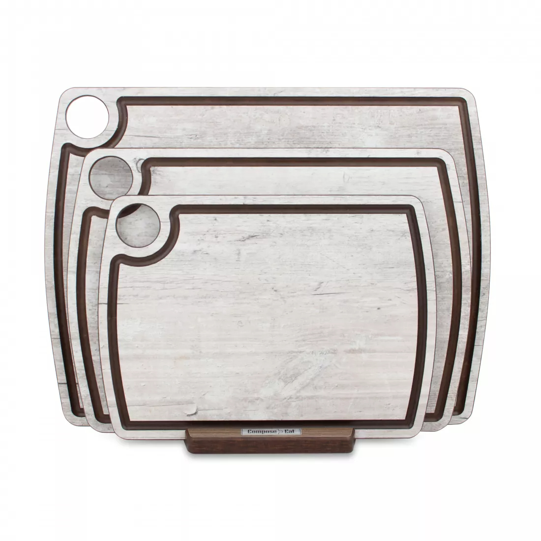 Набор ComposeEat из 3-х разделочных досок на подставке, дуб Санремо