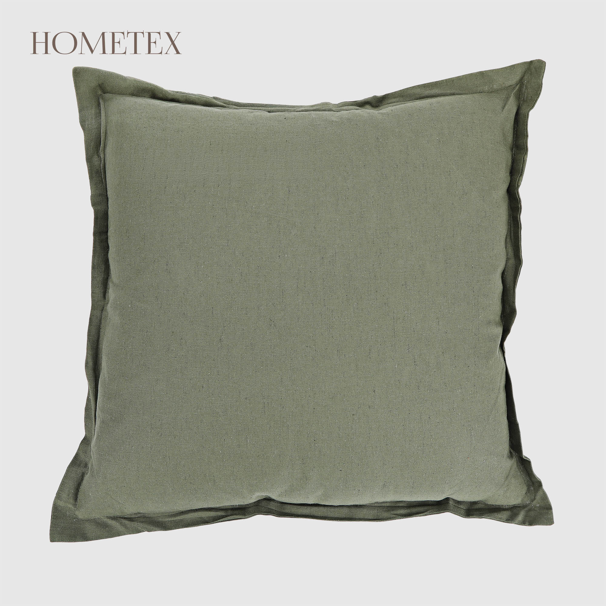 Подушка декоративная Hometex льняная с бортом 45x45 см флора