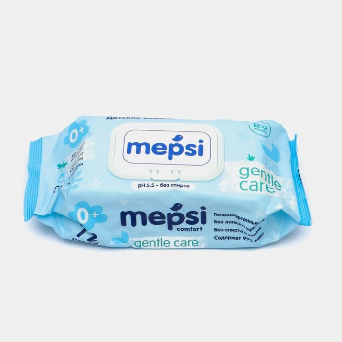 Влажные салфетки Mepsi детские с клапаном 72 шт 169₽