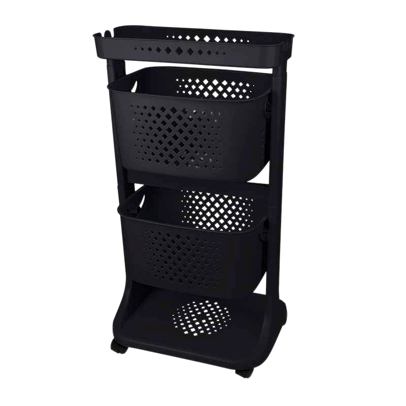 Органайзер для хранения Titiz Plastik №1 D.Grey чёрный 43,7х33,2х81 см