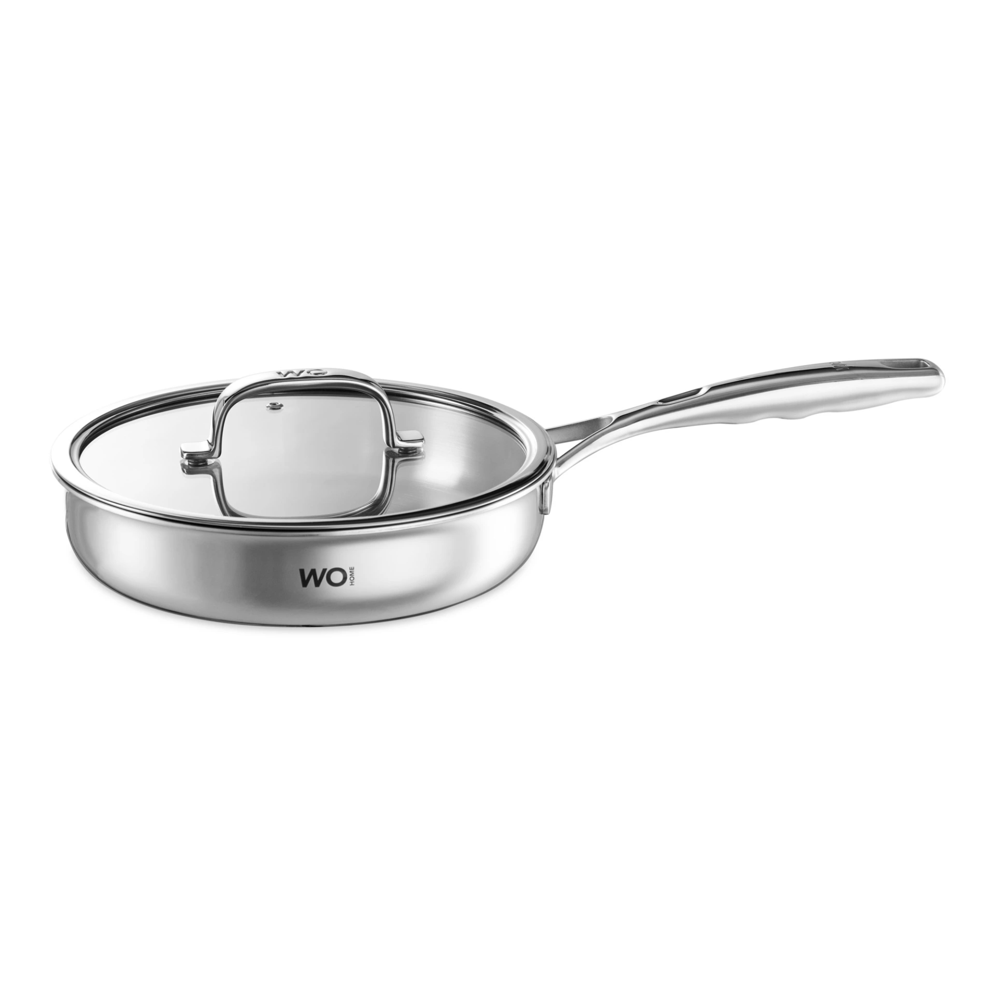 Сковорода со стеклянной крышкой WO Home Verona 24х55 см сталь нержавеющая 8799₽