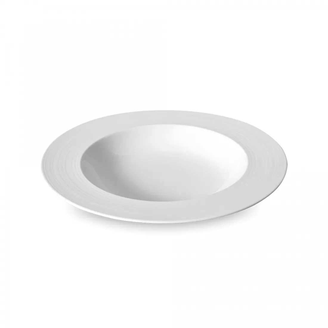 Тарелка суповая Narumi Терраса, рельеф 24 см, фарфор костяной, матовая, белая, блестящая
