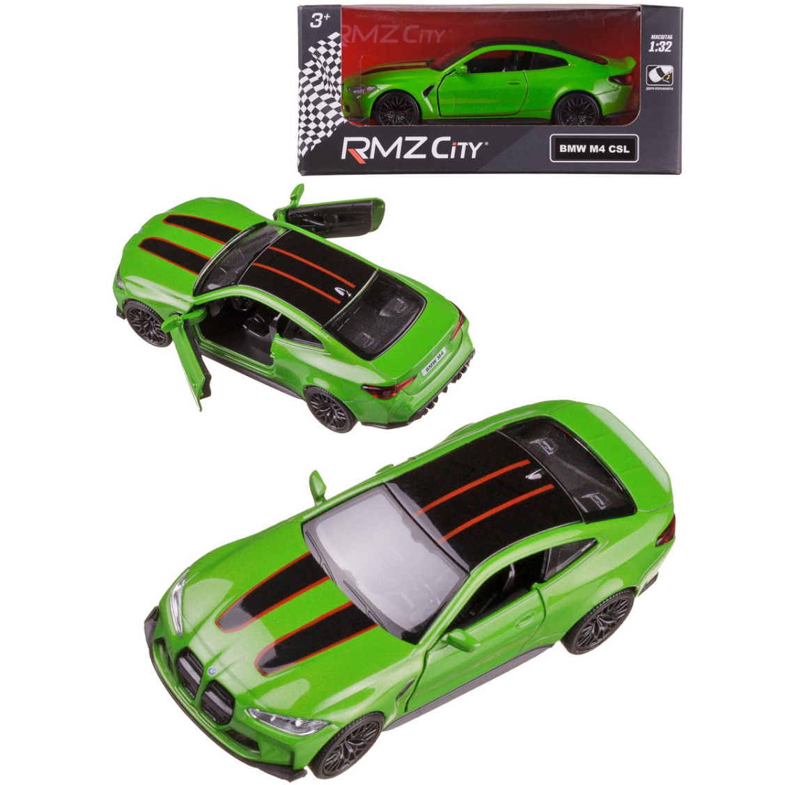 Машинка металлическая RMZ City BMW M4 CSL 2023 масштаб 138 Лицензионная модель Фрикционный механизм 329₽