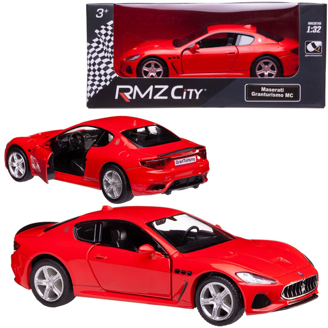Машинка металлическая RMZ City Maserati GranTurismo MC 2018 масштаб 139 Лицензионная модель Фрикционный механизм 329₽