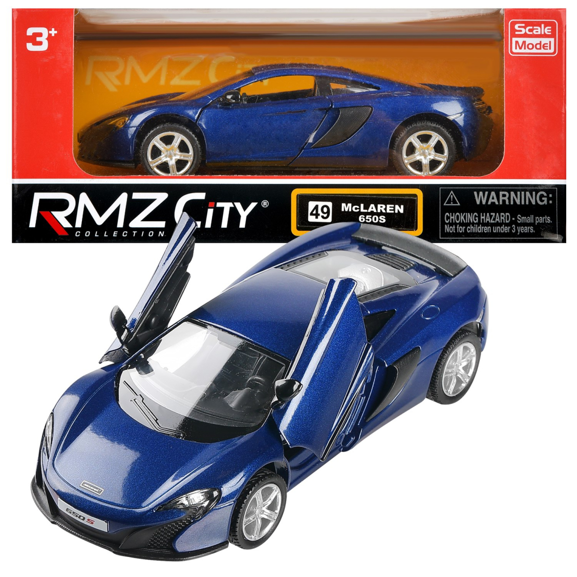 Машинка металлическая RMZ City McLaren 650S масштаб 134 Лицензионная модель Фрикционный механизм 329₽