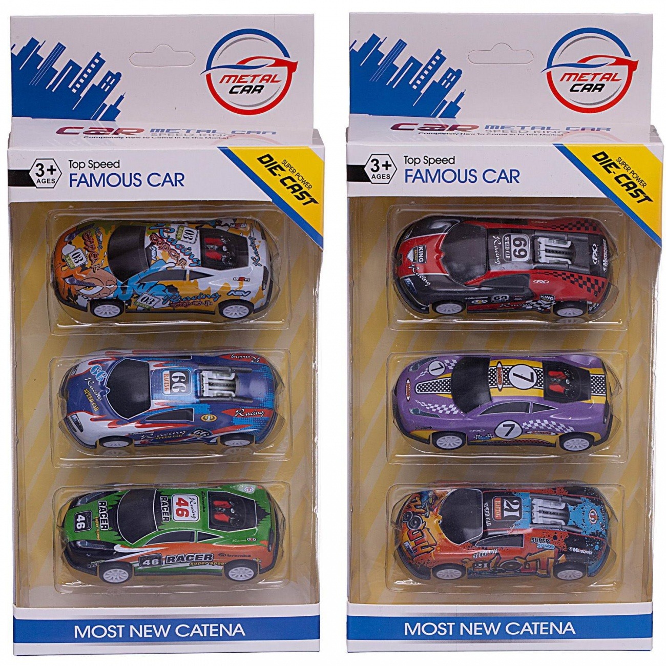 Набор гоночных машинок Junfa инерционных 3 шт в ассортименте WE-11603 329₽