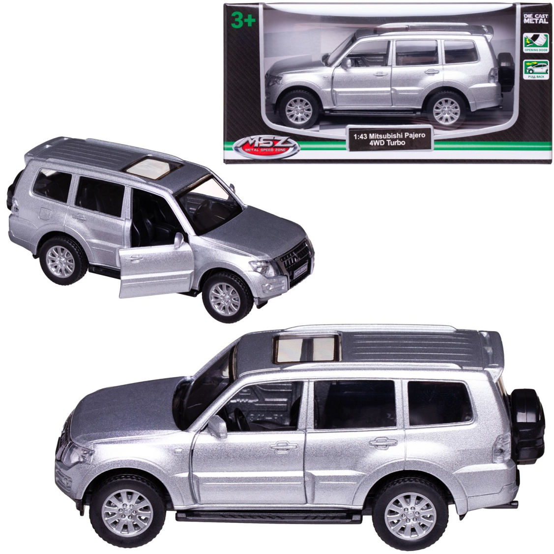 Машинка MSZ Mitsubishi Pajero 4WD Turbo масштаб 143 249₽