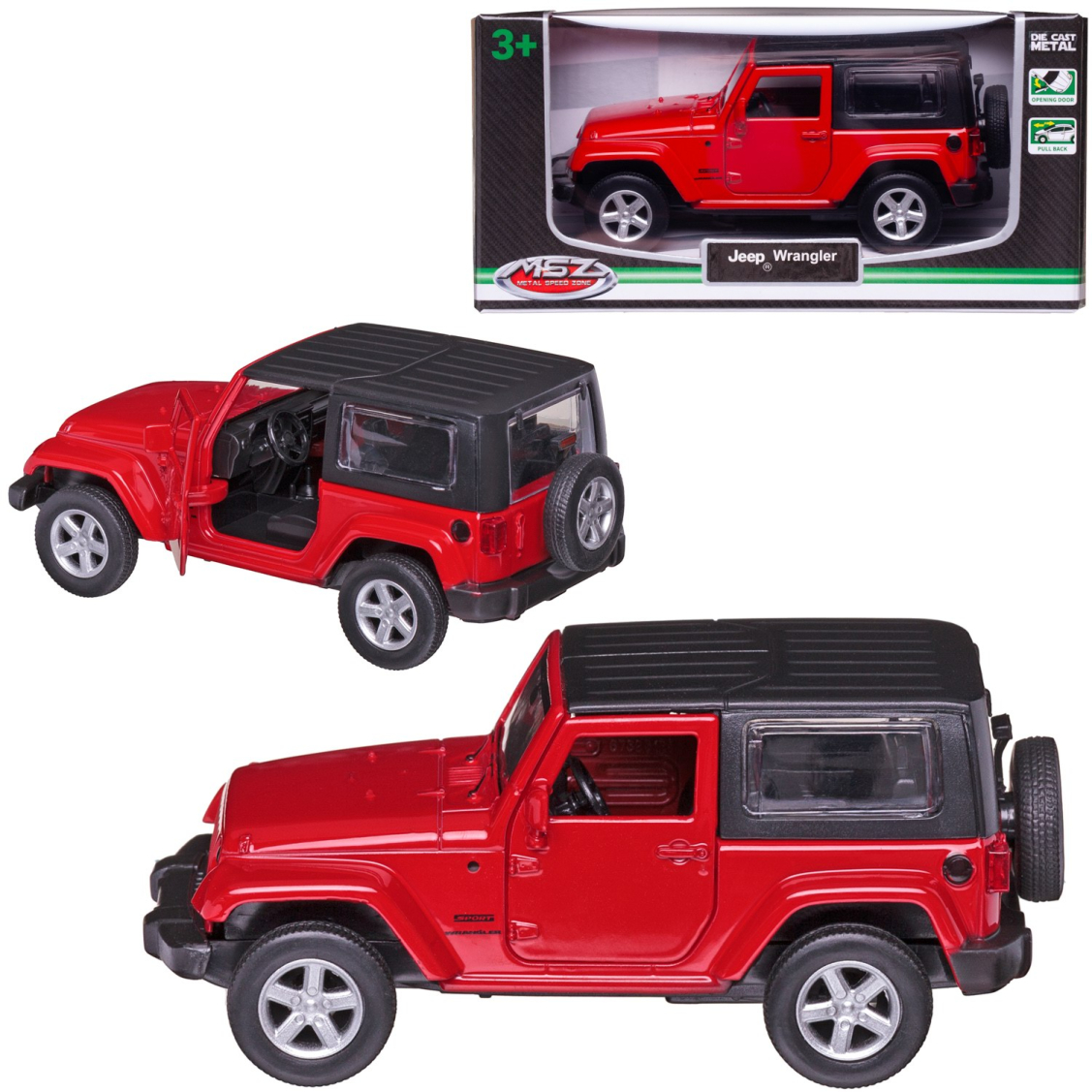 Машинка MSZ Jeep Wrangler масштаб 143 249₽