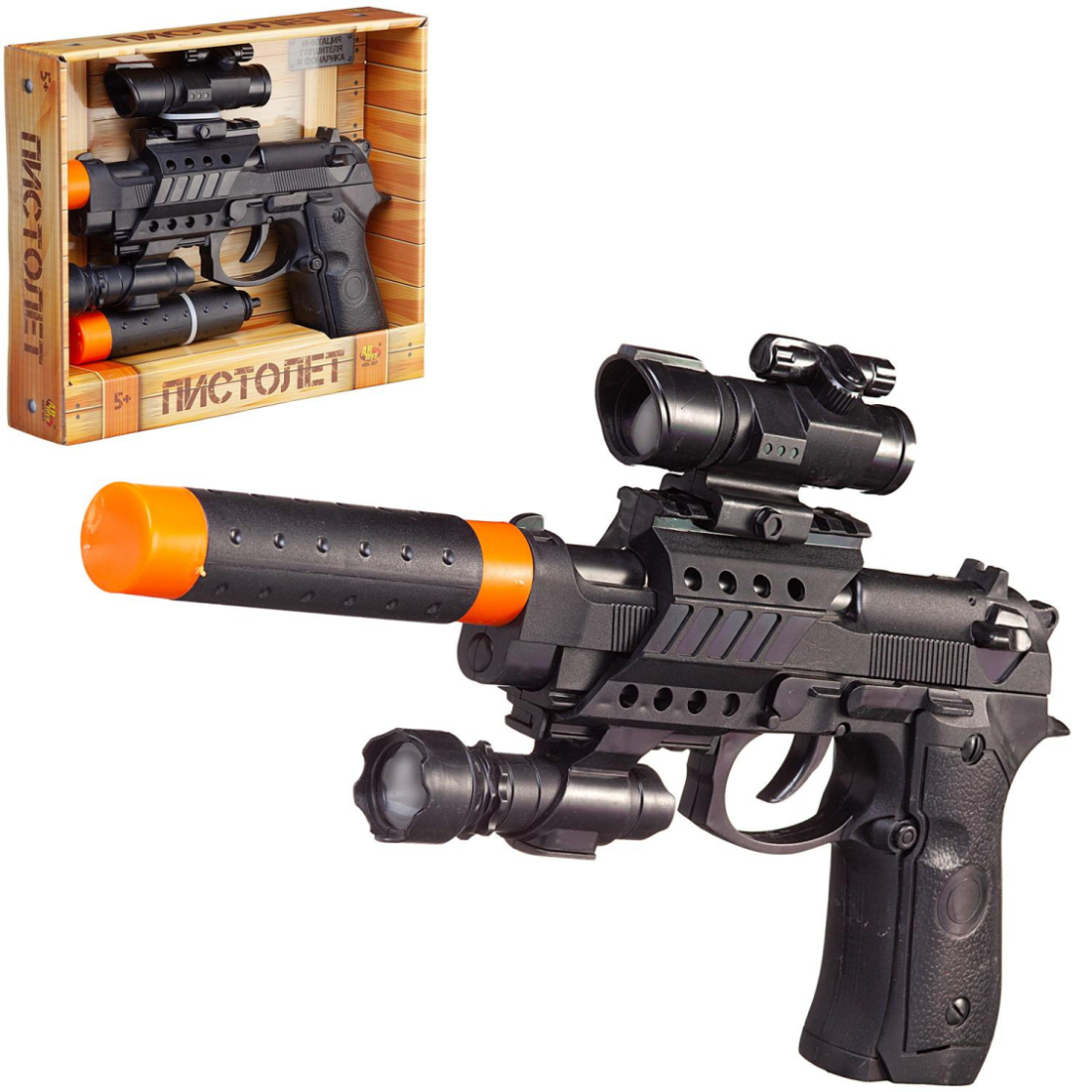 Пистолет Abtoys Arsenal световые и звуковые эффекты 389₽