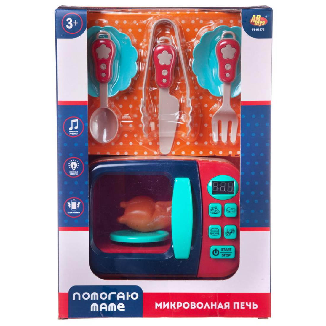 Игровой набор ABtoys Помогаю Маме Микроволновая печь на батарейках 799₽
