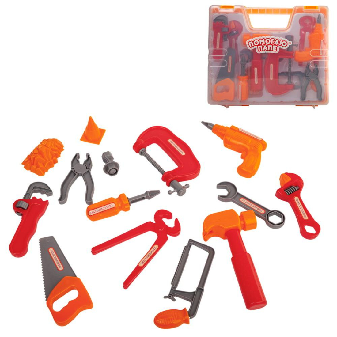 Игровой набор ABtoys Помогаю Папе Инструменты в чемоданчике 15 предметов 599₽