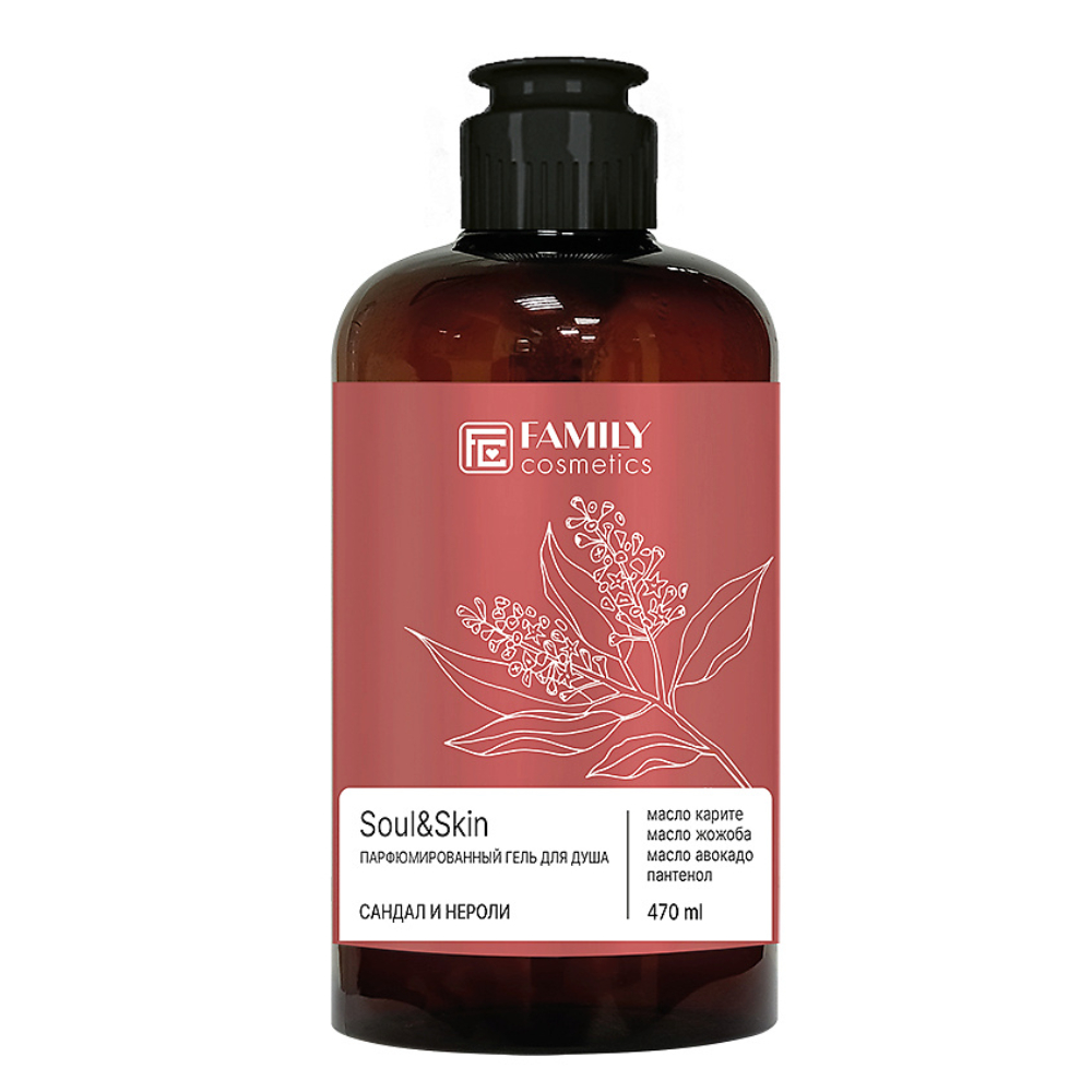 Парфюмированный гель для душа сандал и нероли серии Soul&Skin 470 мл