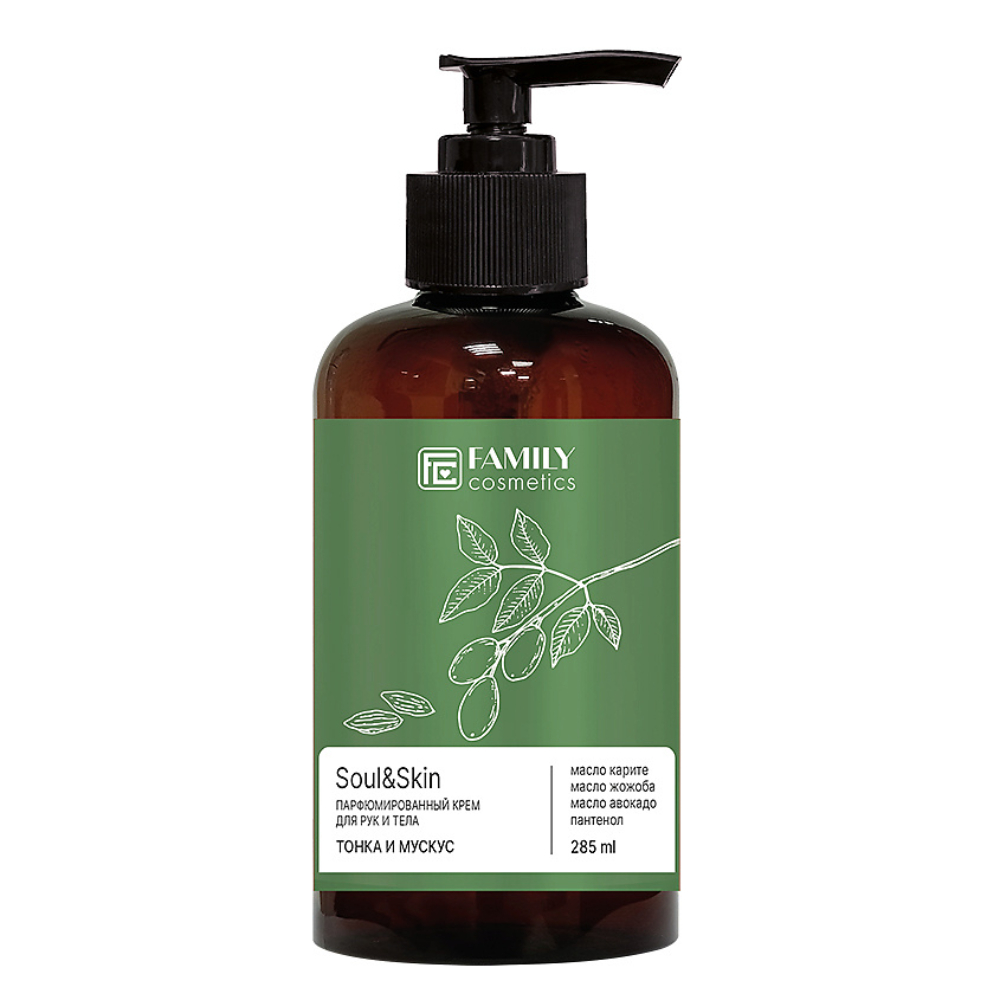 Парфюмированный крем для рук и тела тонка и мускус серии Soul&Skin 285 мл