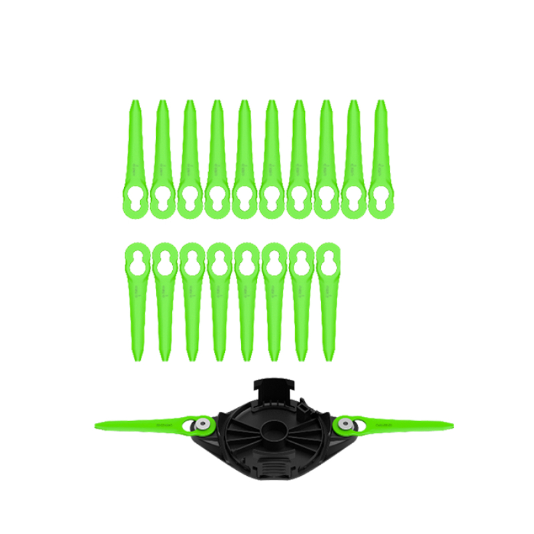 Нож пластиковый Greenworks 2963607 20 штук с диском 890₽