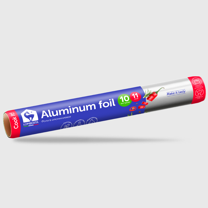 Фольга алюминиевая Lomberta бытовая 11 мкм 20 м 479₽