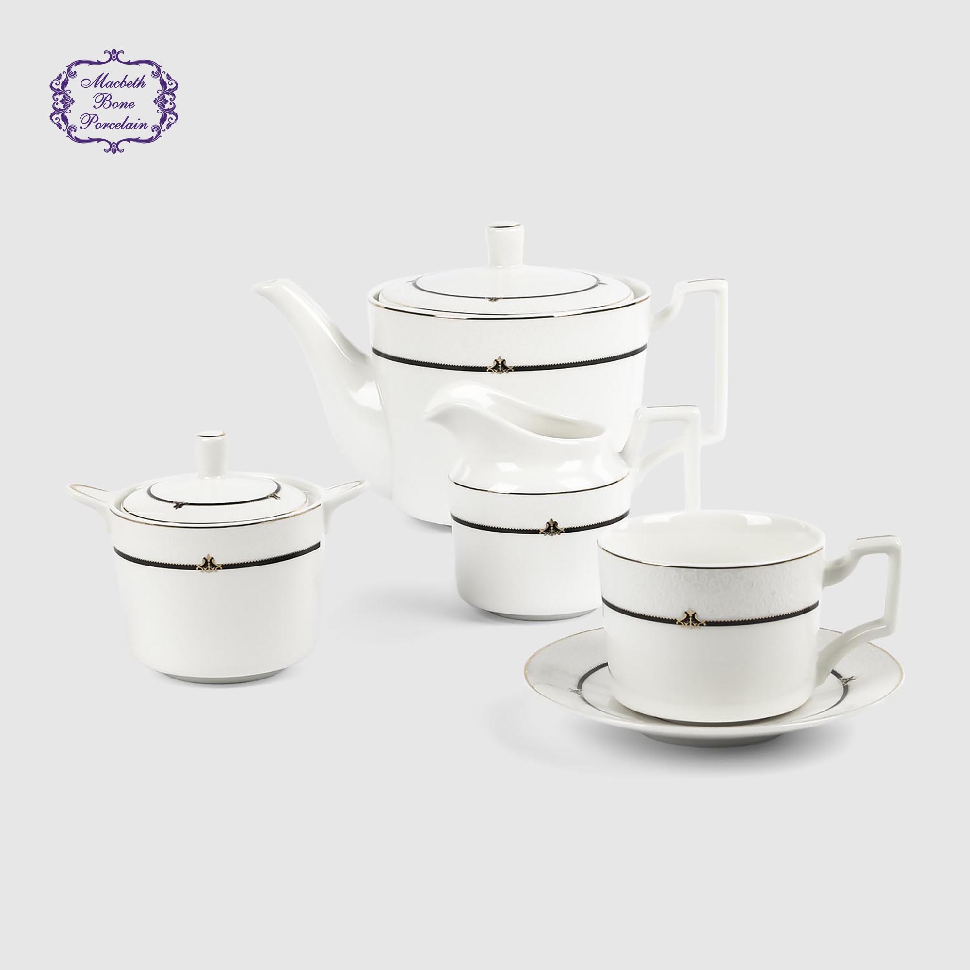 Набор чайный Macbeth bone porcelain Vivian 15 предметов, 6 персон