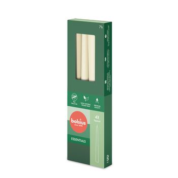 Свечи столовые Bolsius 245/24 мм, 4 шт мягкий жемчуг