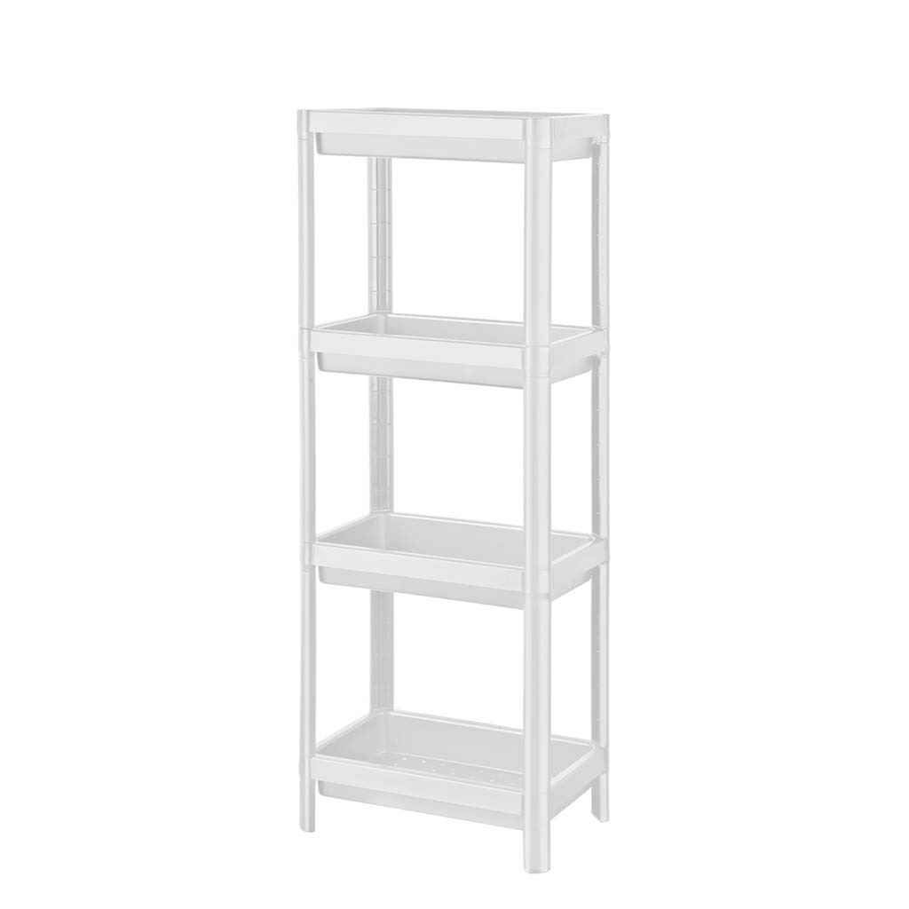 Этажерка для ванной Baroness Home четырёхъярусная белая 36х23х100 см