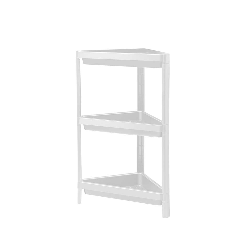 Этажерка треугольная Baroness Home трёхъярусная, белая 33х33х71 см