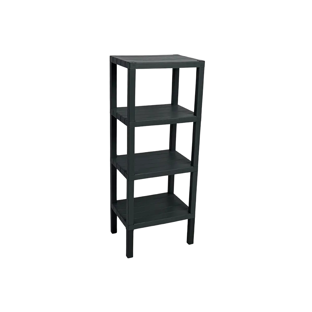 Полка модульная Baroness Home четырёхъярусная, чёрная 38х29х100 см