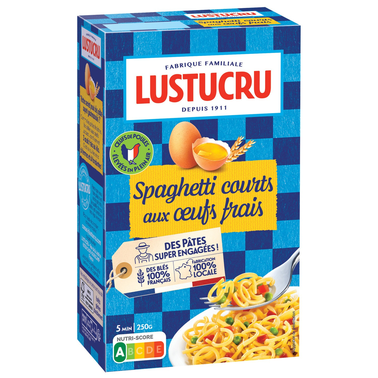 Спагетти Lustucru яичные короткие 250 г