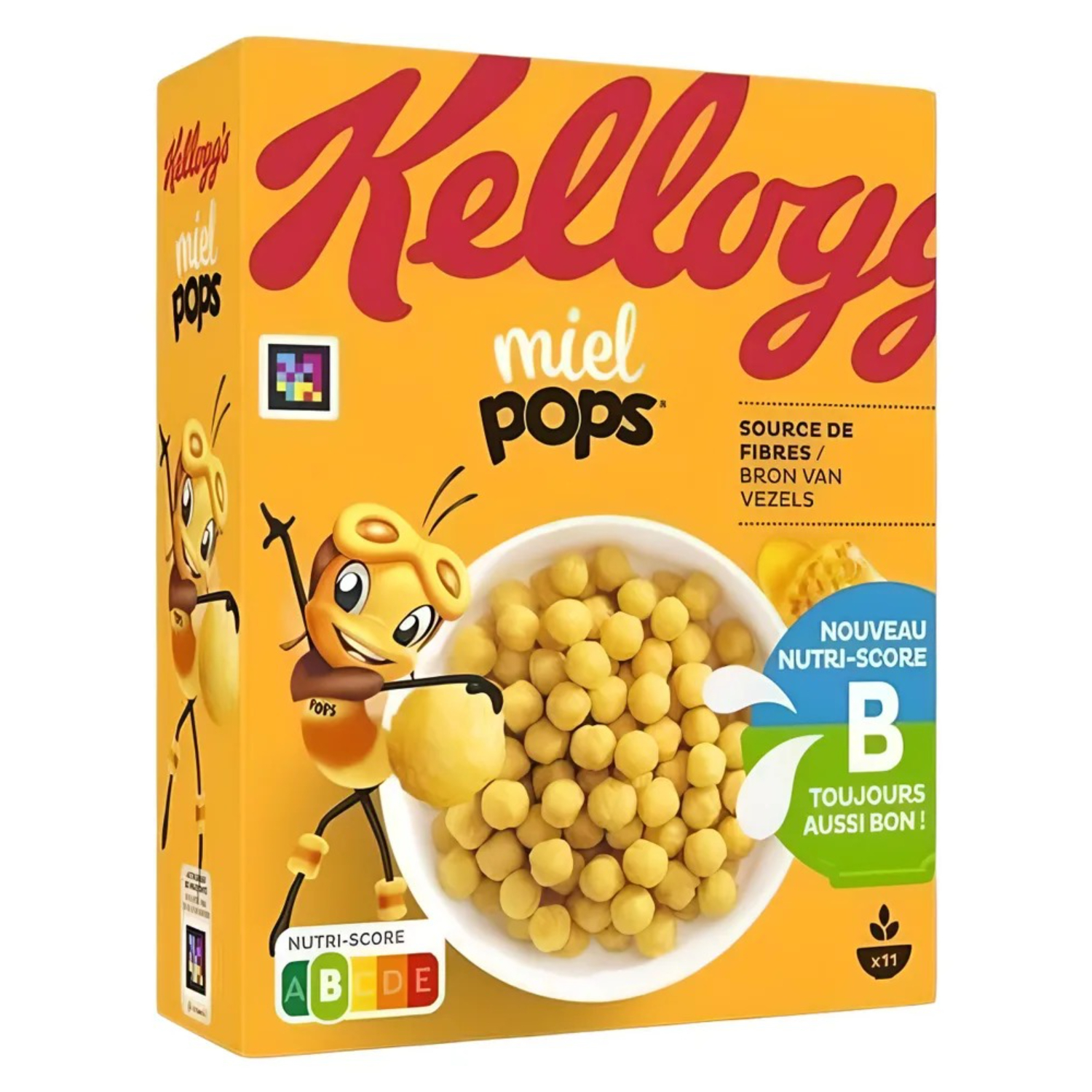 Хлопья Kelloggs mielpops медовые шарики 330 г 829₽
