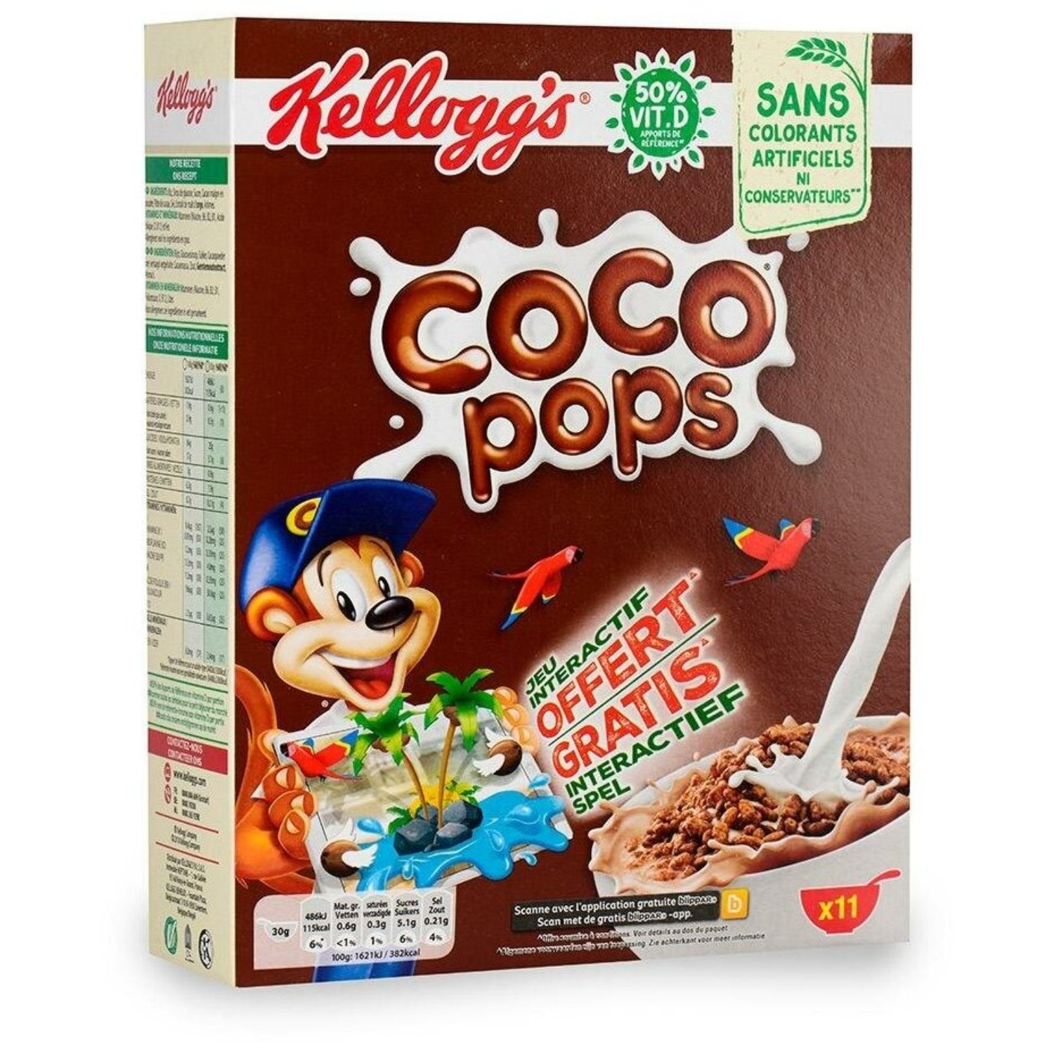 Хлопья Kelloggs coco pops шоколадные шарики 550 г 1399₽