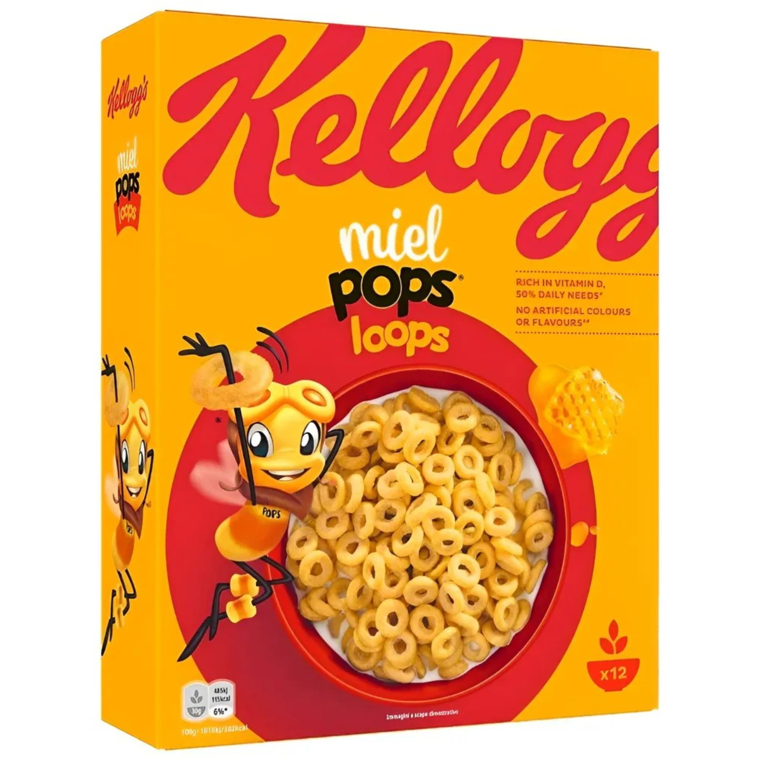 Хлопья Kelloggs miel колечки медовые 330 г 909₽