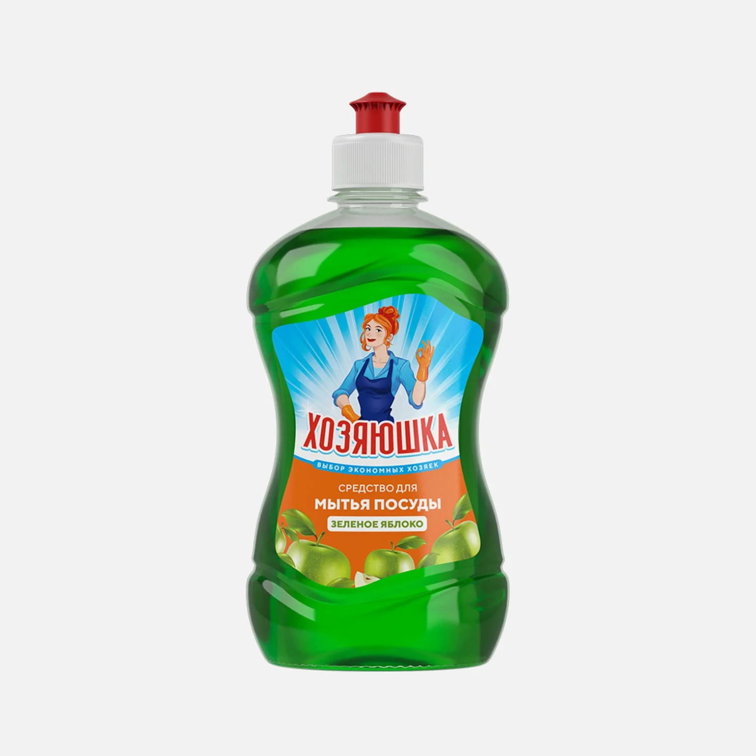Средство для мытья посуды Хозяюшка зелёное яблоко 500 мл 149₽