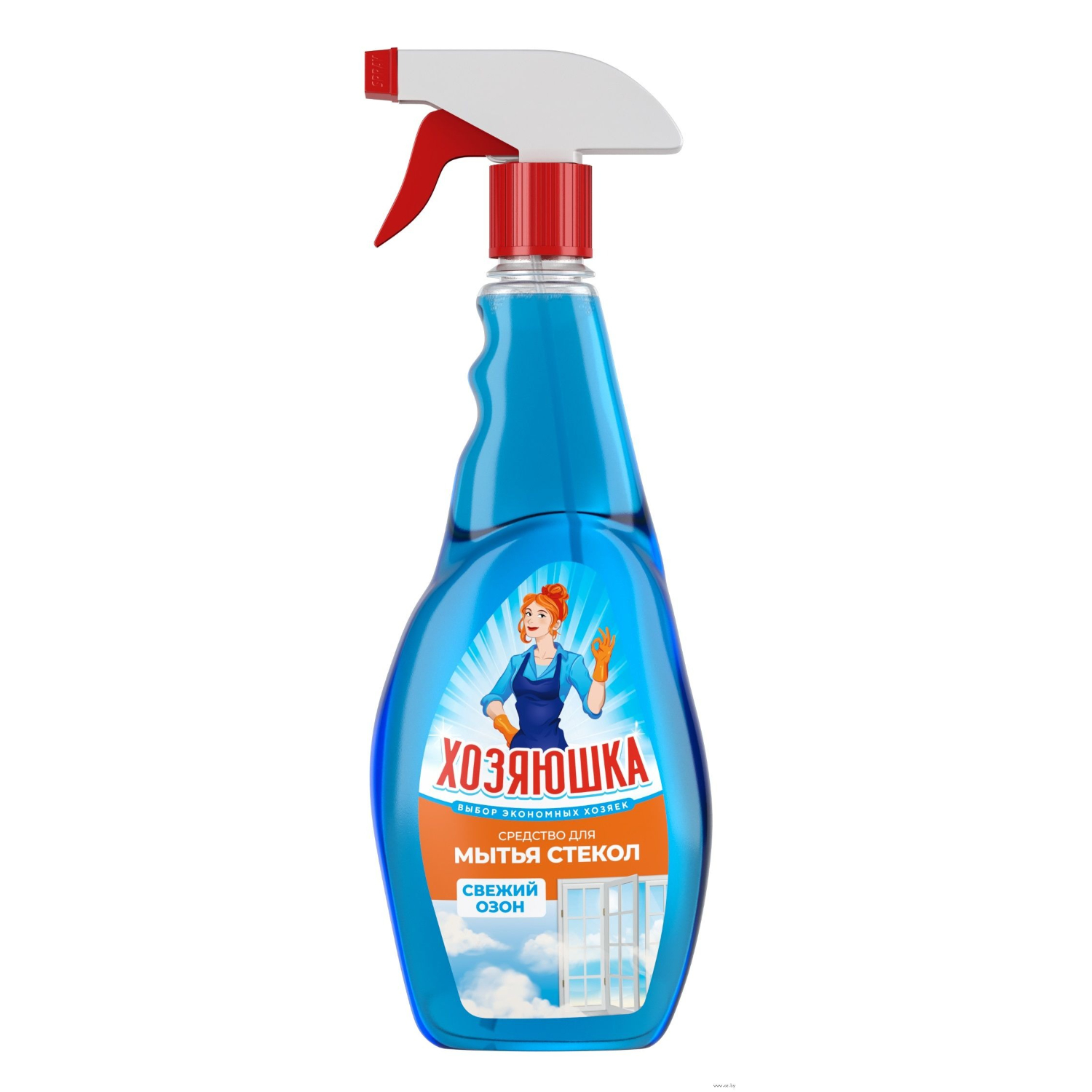 Средство для мытья стёкол Хозяюшка свежий озон с триггером 750 мл 169₽