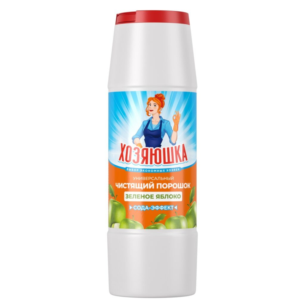 Порошок чистящий Хозяюшка Зелёное яблоко универсальный 450 г 129₽
