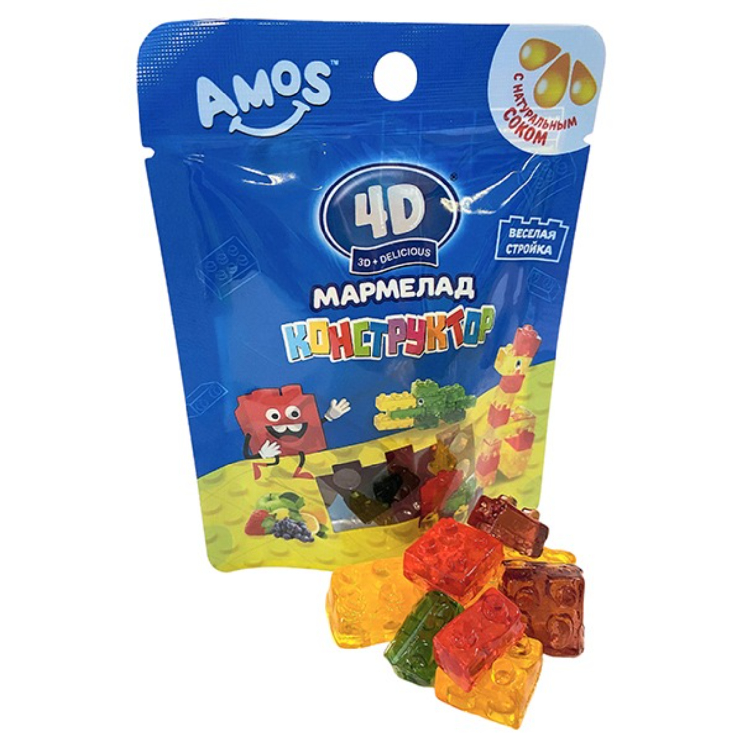 Конфеты жевательные Amos с соком 45 г 129₽