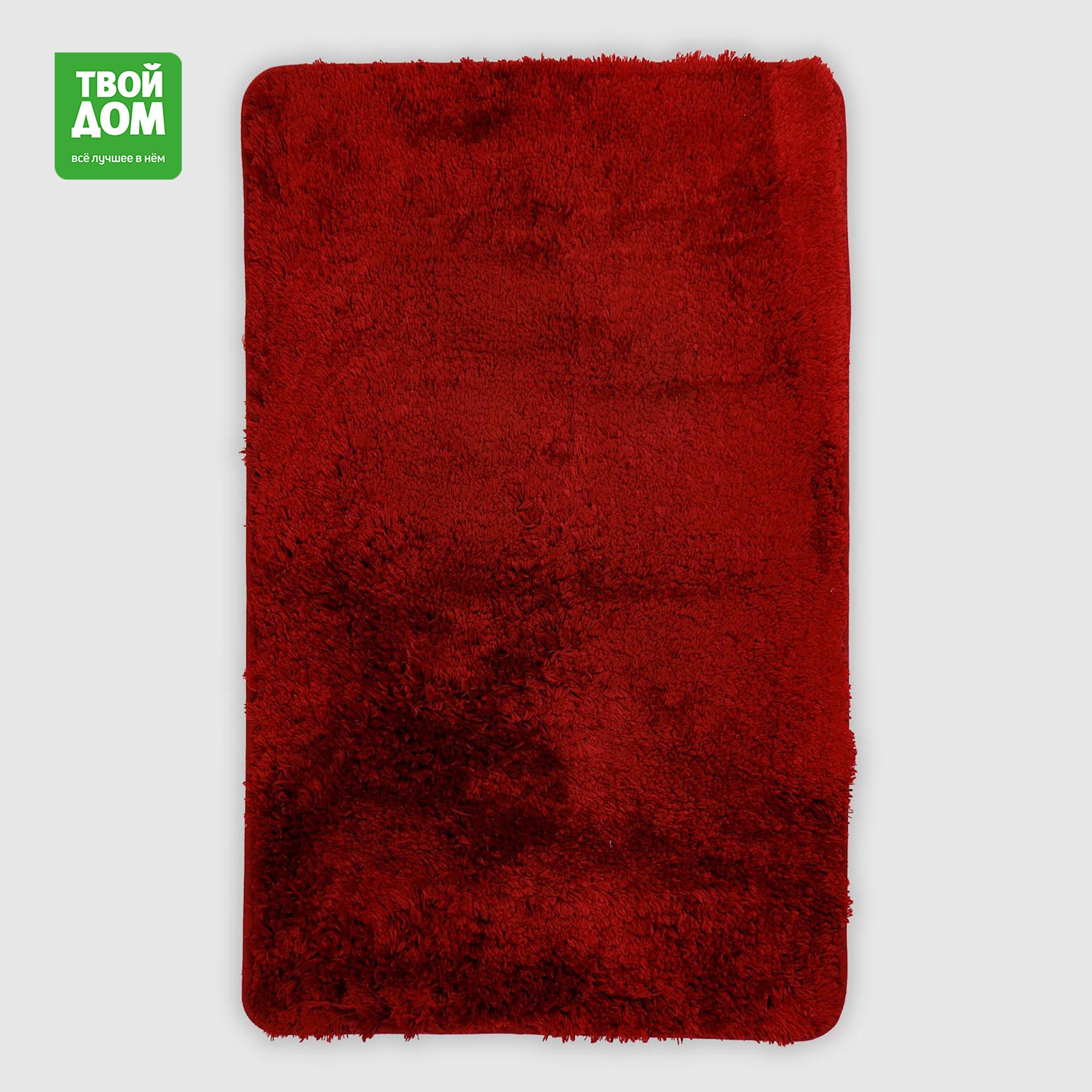 Коврик для ванной Твой Дом красный 50х80 см