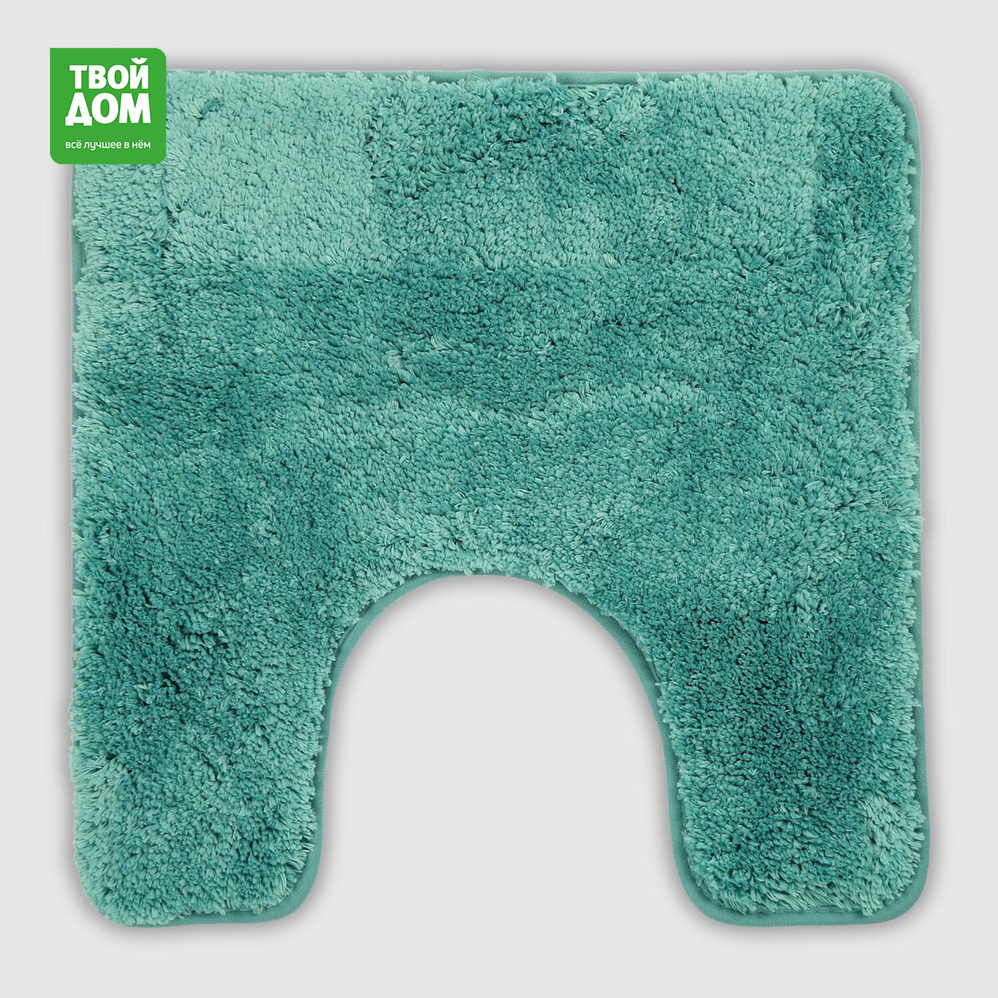 Коврик для туалета Твой Дом бирюзовый 50х50 см