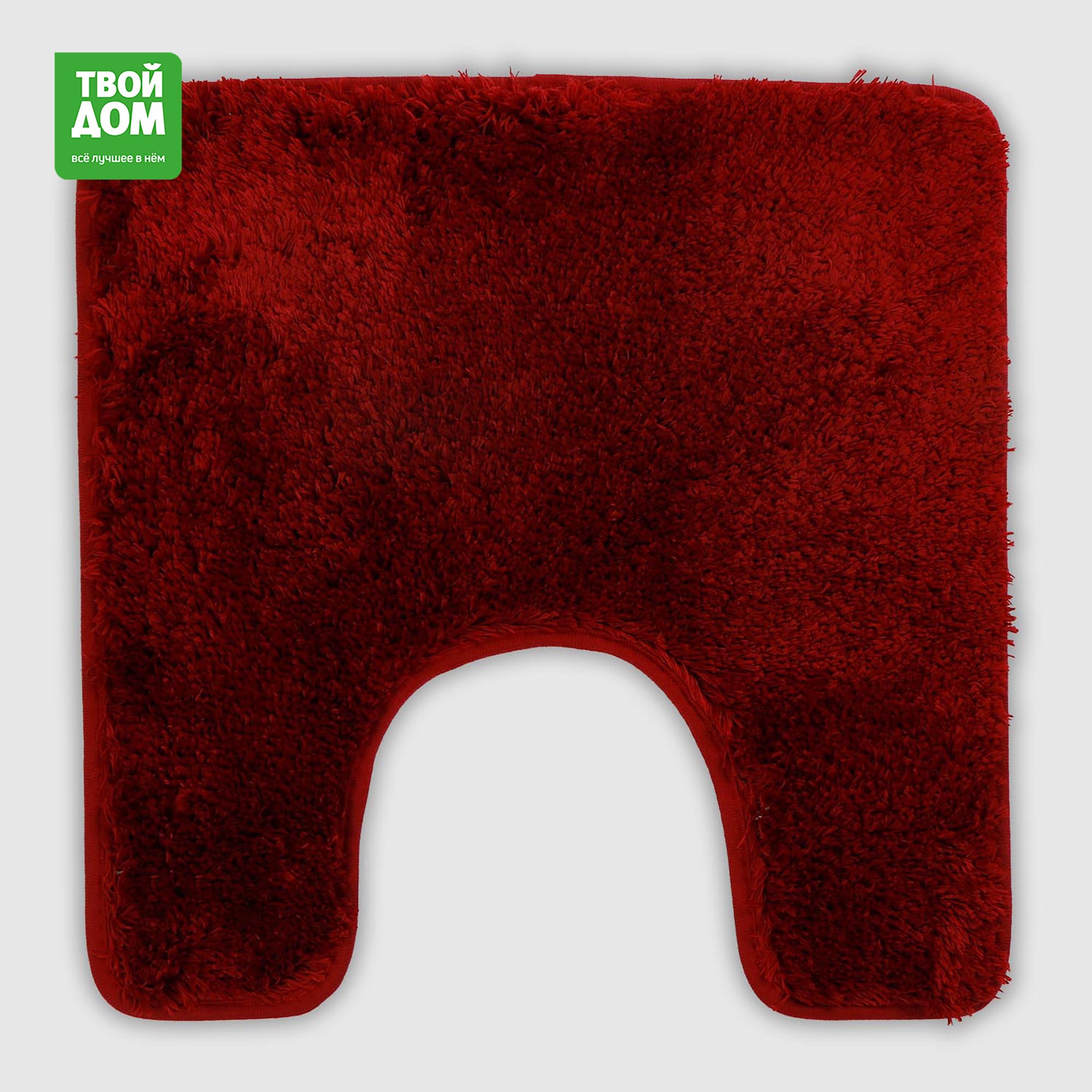 Коврик для туалета Твой Дом красный 50х50 см