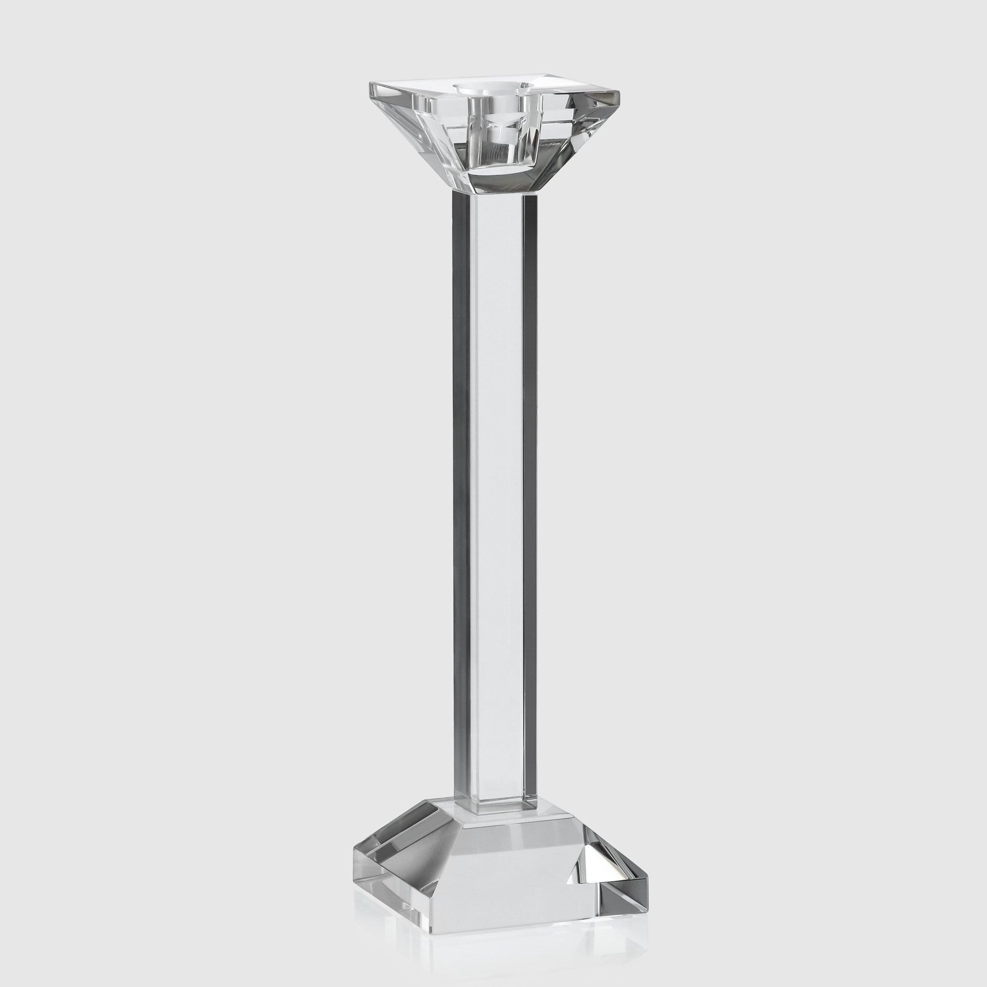 Подсвечник Crocus хрустальный, 1 свеча, высокий 6,5х6,5х24 см