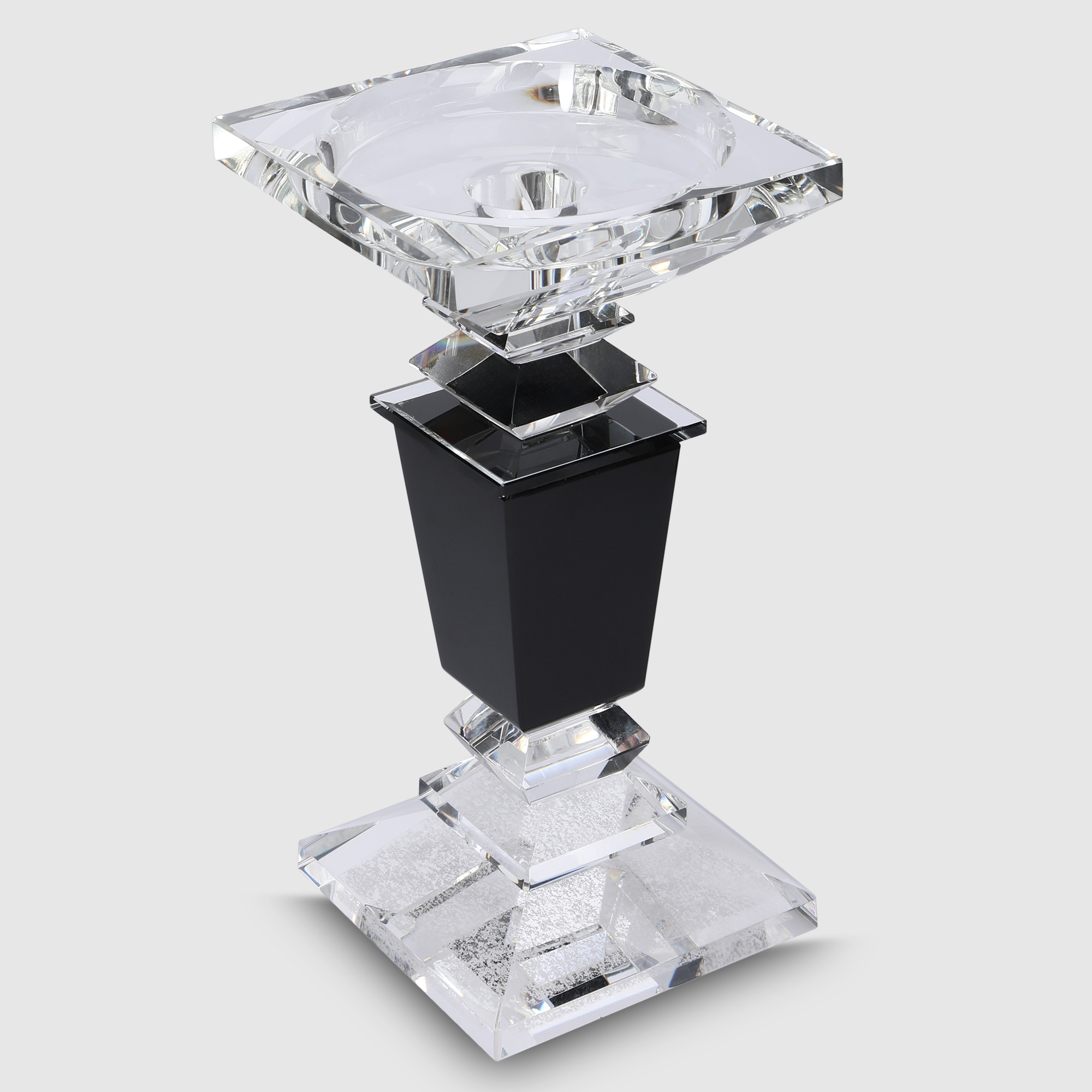 Подсвечник Crocus хрустальный, 1 свеча, малый, 9х9х16,5 см