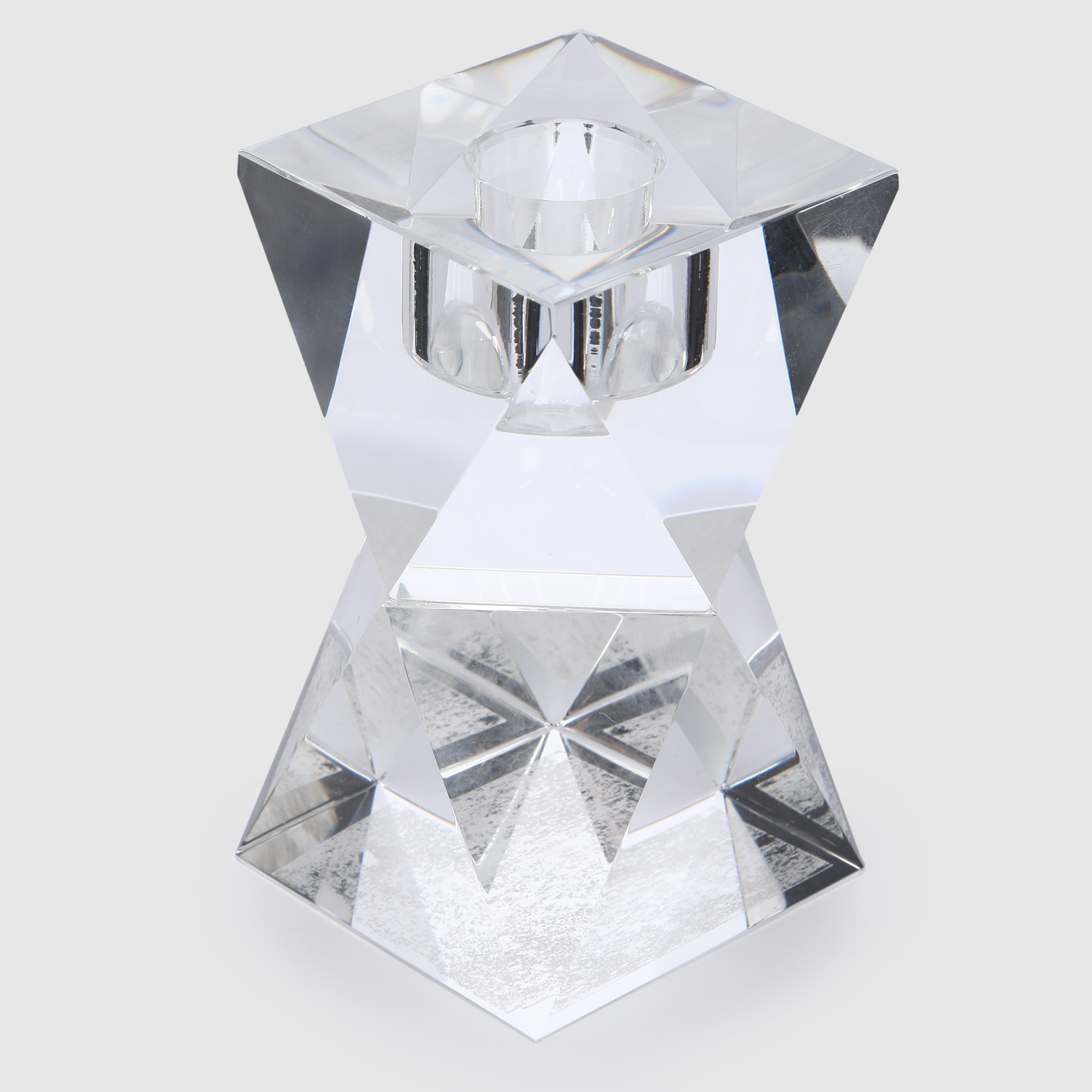 Подсвечник Crocus хрустальный, 1 свеча, малый, 6x6x10 см