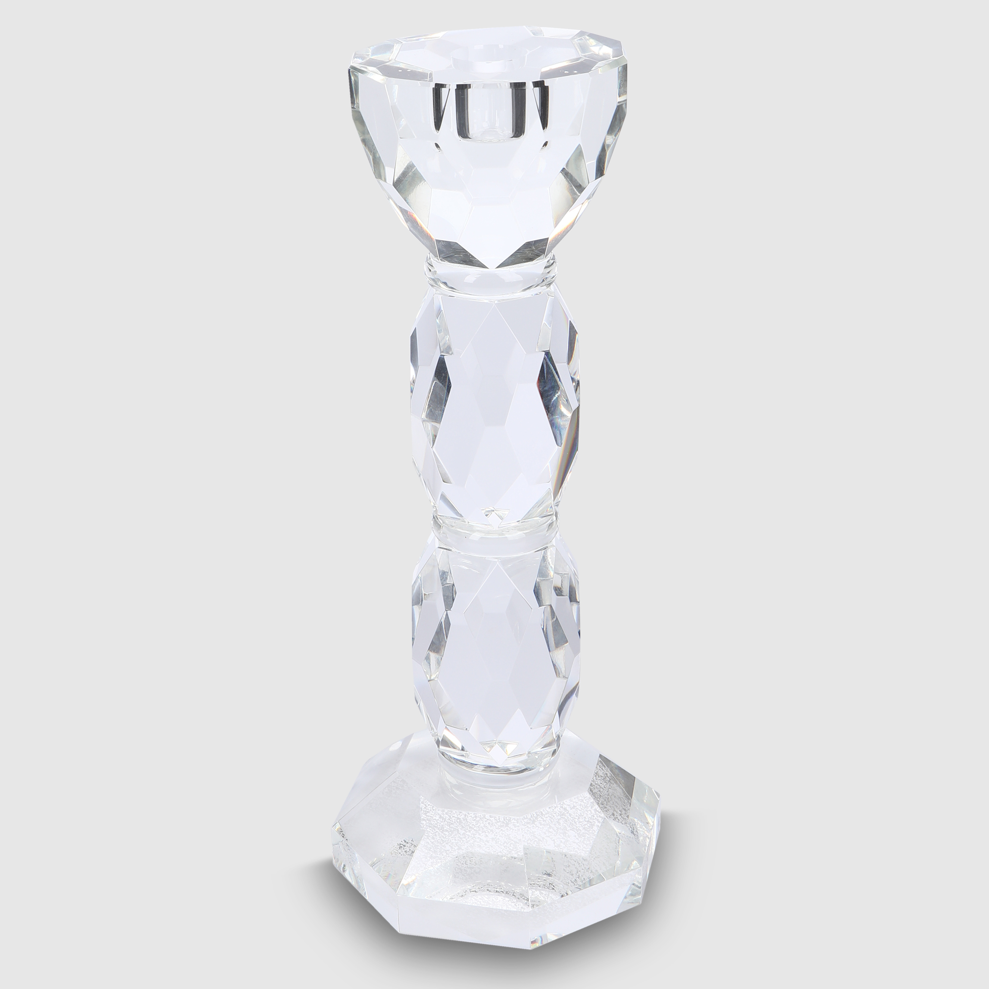 Подсвечник Crocus хрустальный, 1 свеча, малый 10x10x26,5 см