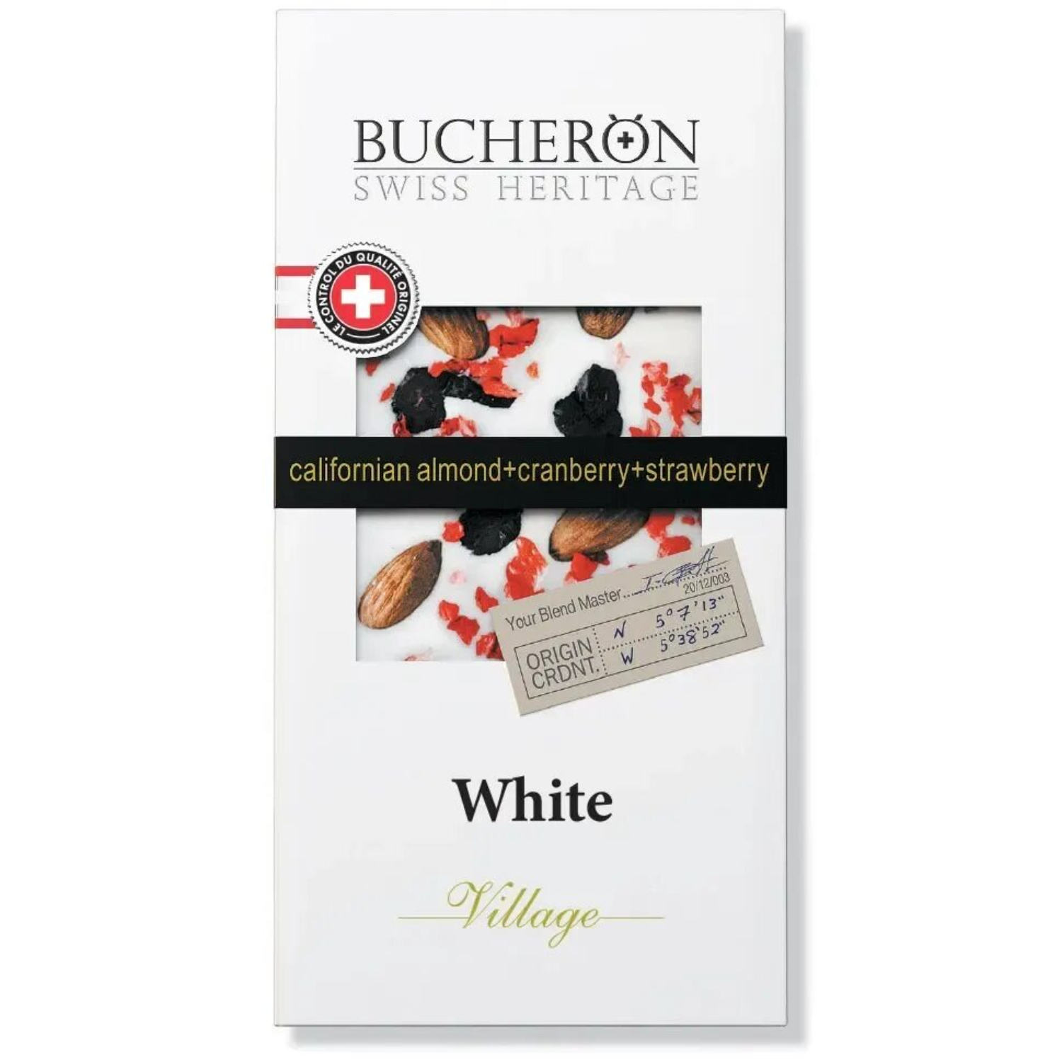 Шоколад Bucheron белый миндаль, клюква, клубника 85 г