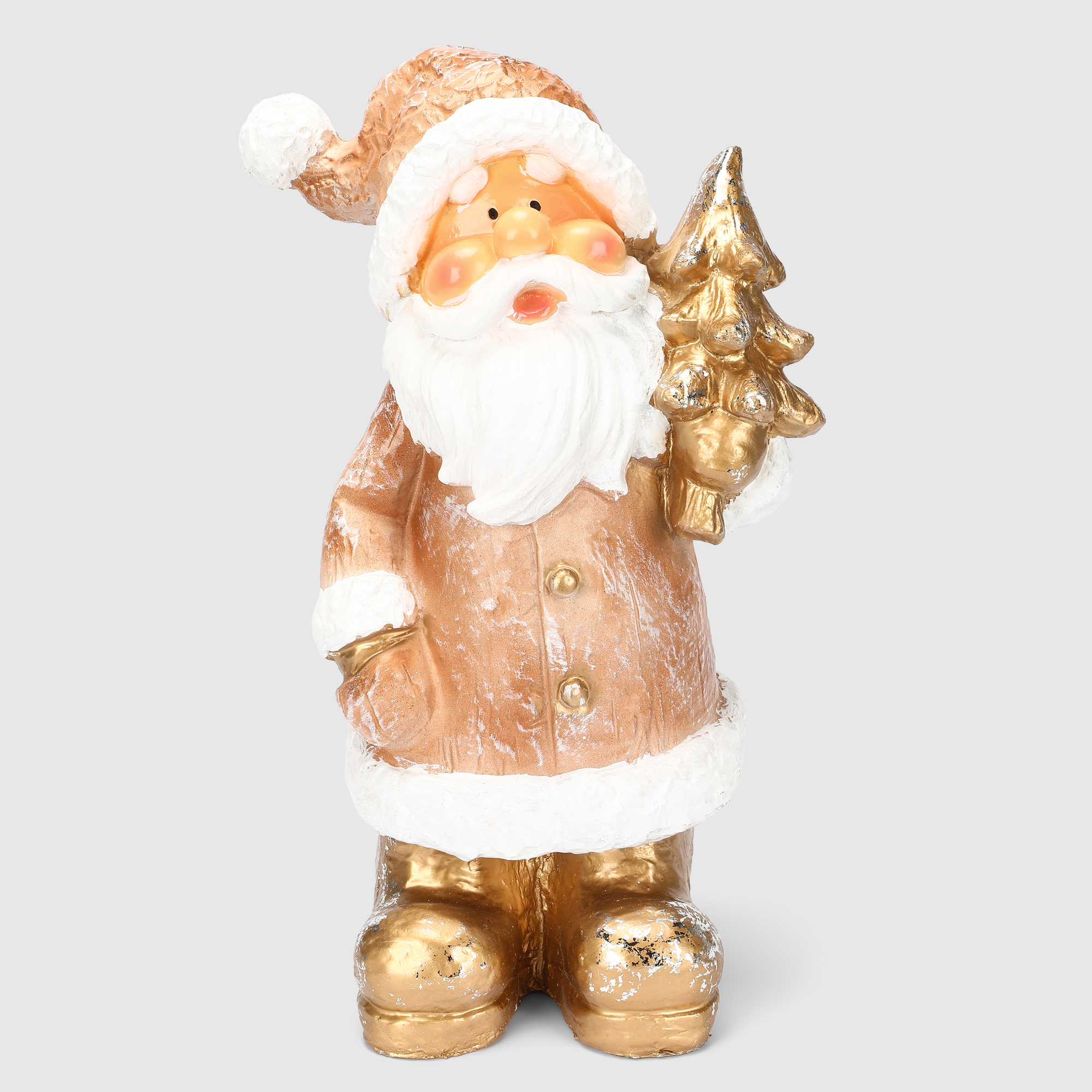 Декоративная новогодняя фигура Полиформ Дед Мороз с ёлкой 50 см 1899₽