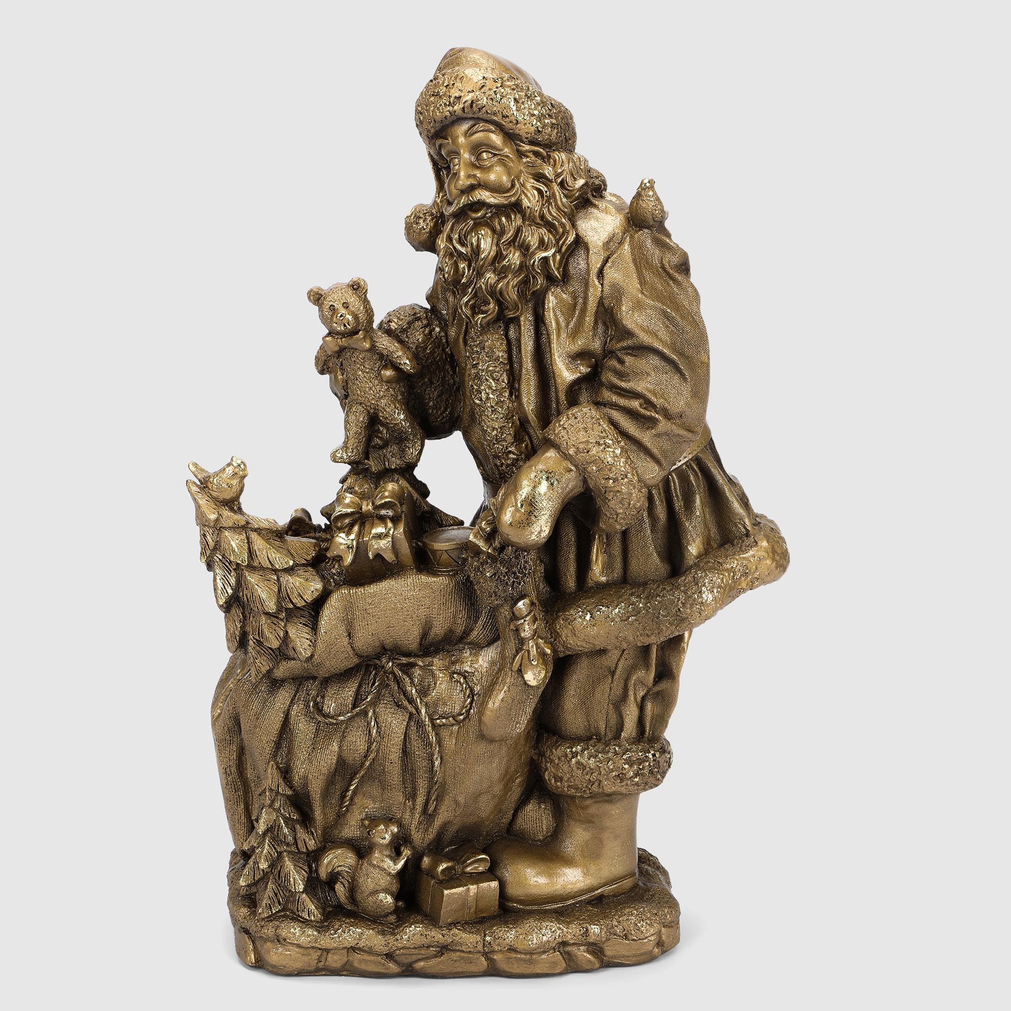 Декоративная новогодняя фигура Полиформ Дед Мороз с подарками 33х19х47 см 2999₽