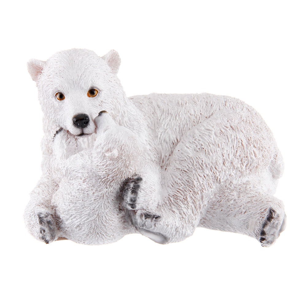 Декоративная новогодняя фигура Полиформ Двое мишек лежат 20х13 см 959₽