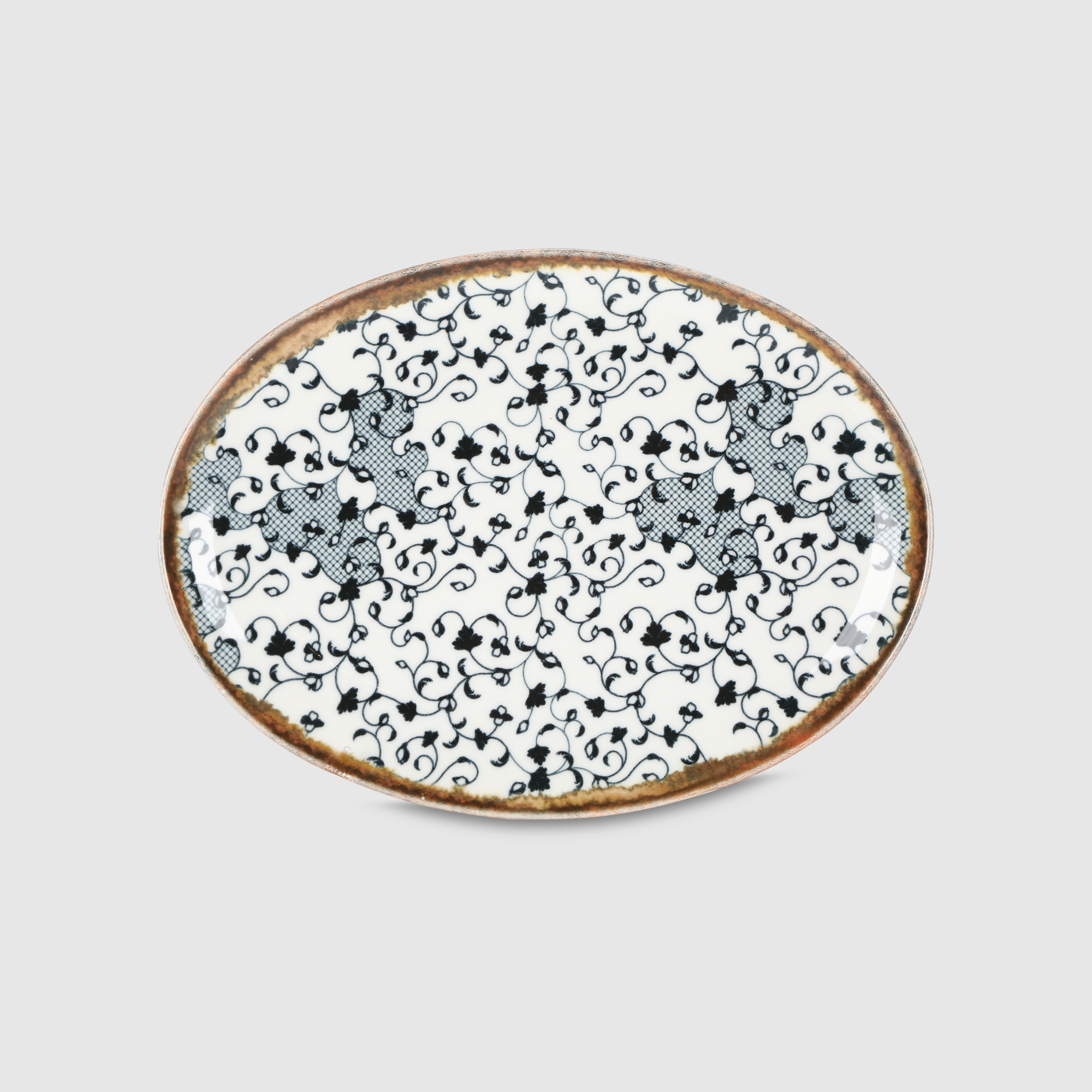 Блюдо овальное Kutahya porselen Fluer amber 32 см